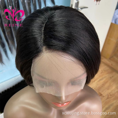 150% Cuticles Aligned Short Pixie Cut Wig Short  T Part Lace Front Human Hair Wigs For Black Women Pre Plucked With Baby Hair